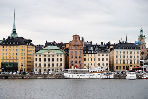 buildings on the harbor in Stockholm