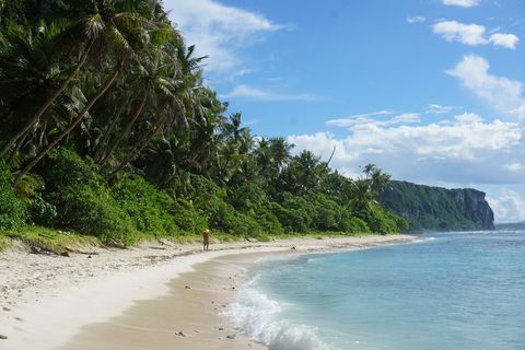 rainforest and beach on the coast of Guam